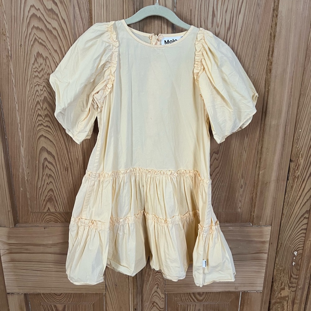 Molo Light Yellow Ruffle Dress
